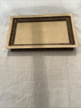 Hamilton Cream and Gold Rectangular Vanity Tray